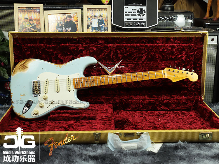 (Sold Display) Fender 2019 new Customshop 1957relic sound speed blue electric guitar