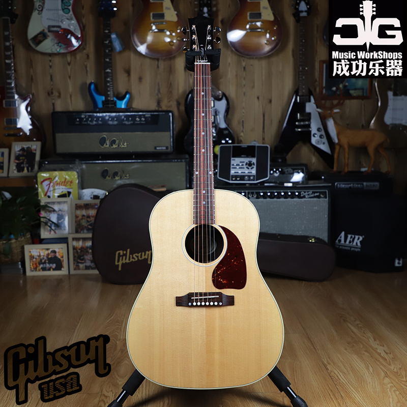 Gibson Gipson J45 Studio Full Veneer Electric Box Folk wood Guitar Beauty rose wood Back Plate