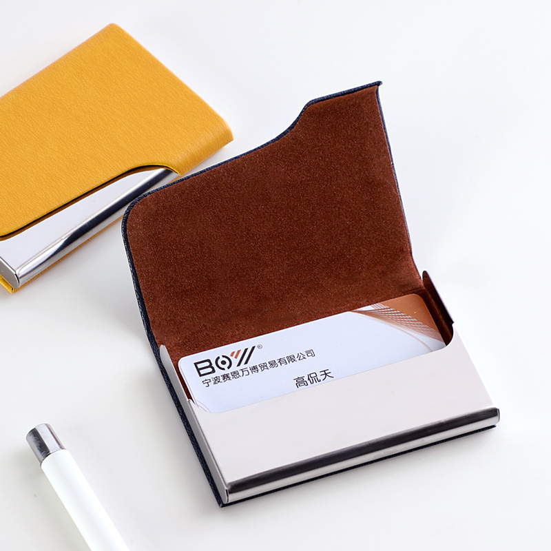 Flip Name Sheet Box Chain Home Name Piece Clip Portable Lady Delicate Carry-on Leather Slim Leather Sleeve Card Containing Box Men Business Stainless Steel Nordic Creative Fashion Personality Clips-Taobao