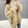 Áo len nữ cổ tích rất lười gió xuân 2019 phiên bản Hàn Quốc của áo len dệt kim mới dệt kim nữ dày - Cardigan áo khoác len nữ