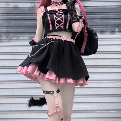 taobao agent Genuine design top, pleated skirt, set, trend of season