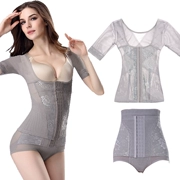 Tay áo cơ thể hình thành đồ lót bụng eo giảm béo chia cơ thể corset ngắn tay áo bó phù hợp với cơ thể nhựa hình nhựa