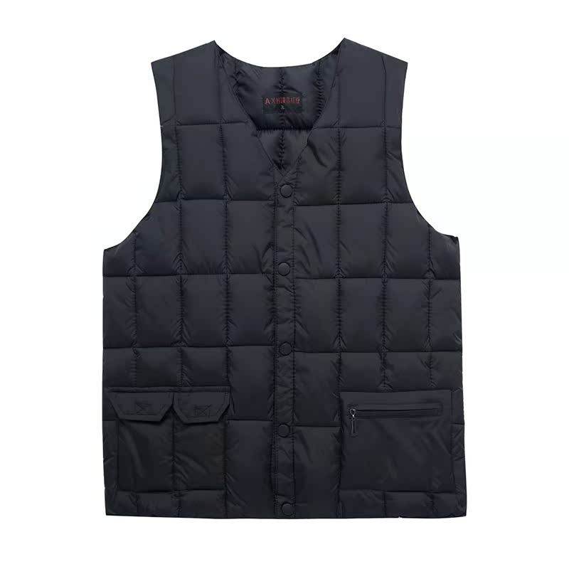 Áo vest nam trung niên ấm áp cotton vest nam trung niên thanh niên mùa thu và mùa đông vest vest cotton áo chi lê