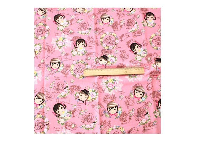 Bộ sưu tập phim hoạt hình cotton và vải lanh dày 3 vải thủ công DIY vải rộng 145CM bán quý vai cotton