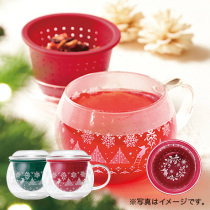 Spot Japan LUPICIA Green Tea Garden 2019 Christmas limited teacup with tea filter red and green