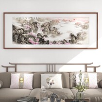 New Chinese painting with ink and wind scenery painting Living room Decorative Painting Sofa Background Wall Office Landscape Painting Zen