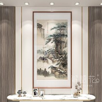 Entrance to the family Xuanguan Decorative Painting Landscape Painting Vertical Version Hallway Door Hall Engfeng Feng Shui Recruiting entrance Living room New Chinese frescoed
