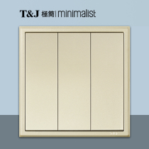 Shenzhen Tianji Minimalist Series 86 Type 10A Three Double Switch Three Open Double Control Pearl Silver Champagne Gold