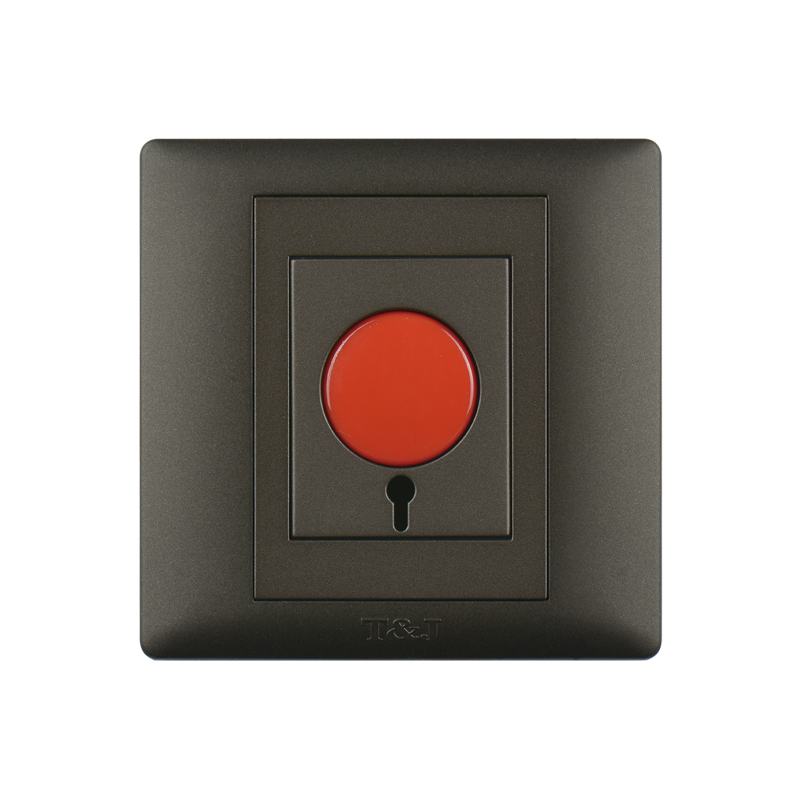 TJ Tianji Yueting 86 SOS switch manual alarm emergency call property button panel dumb black