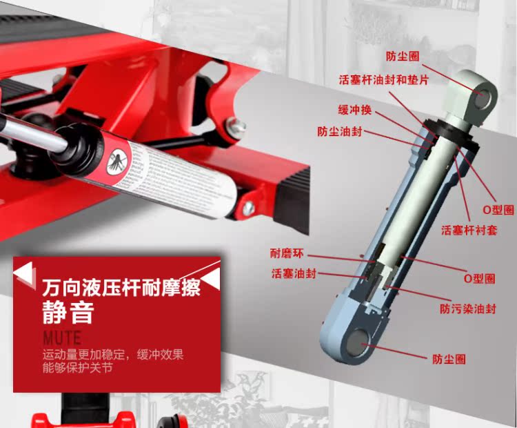 Tay vịn cơ khí định hình tại chỗ bước máy đạp bàn đạp đẹp chân tập thể dục máy tập cơ nữ - Stepper / thiết bị tập thể dục vừa và nhỏ bộ tạ tập tại nhà
