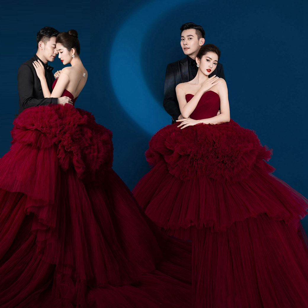 Fashionable red bra top lapel pin for beloved, clothing suitable for photo sessions, flowered, tutu skirt