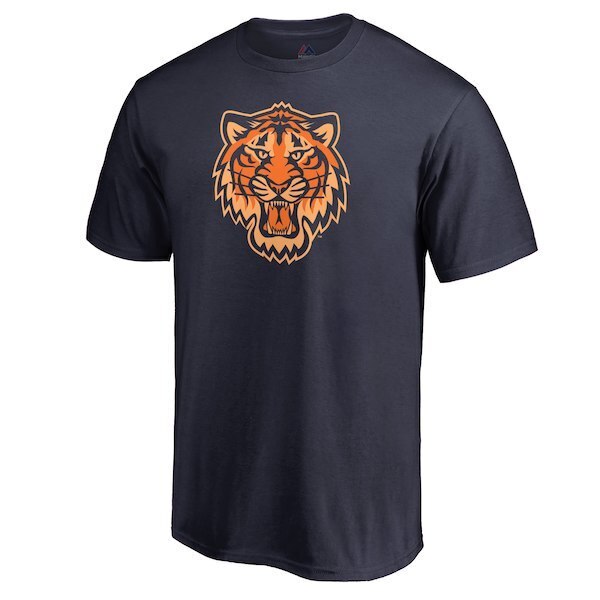 Major League Baseball Tigers Pure Cotton Short-Sleeved Crew Neck T-Shirt