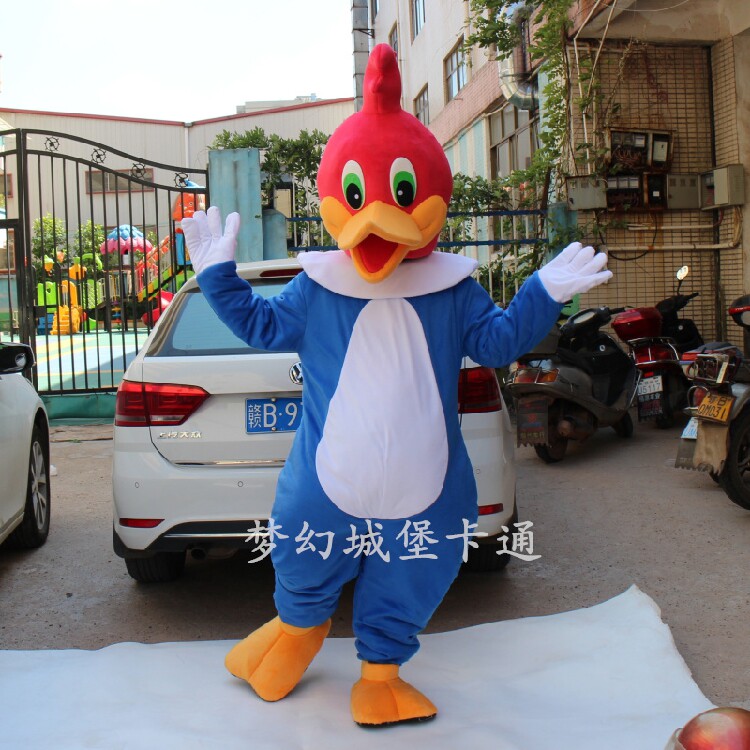 Bird cartoon puppet costume custom animation magpie puppet man wearing chicken doll walking performance clothes chicken head cover props