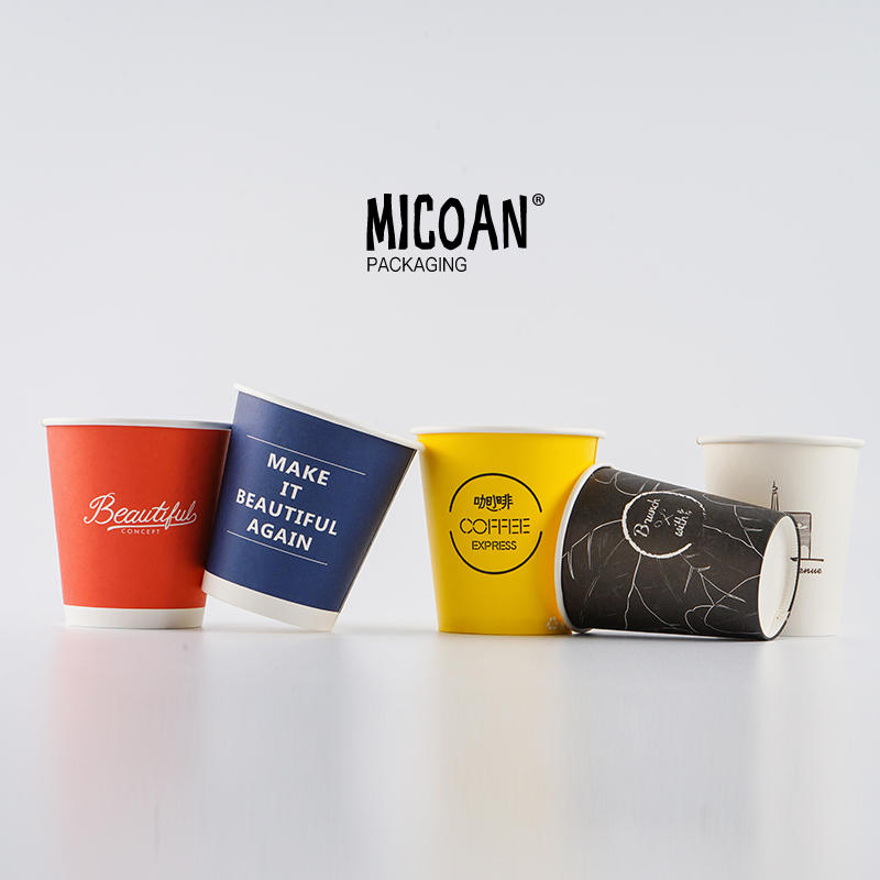 MICOAN customized disposable 10 oz oz thickened paper cup 300mL coffee milk tea Inprint logo personality design