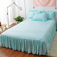 Jin Yiyi Hàn Quốc phiên bản của rửa bông giường váy mảnh duy nhất phong cách Bắc Âu màu rắn chủ tịch Mengsi trải giường bảo vệ bìa ... 	chân váy giường