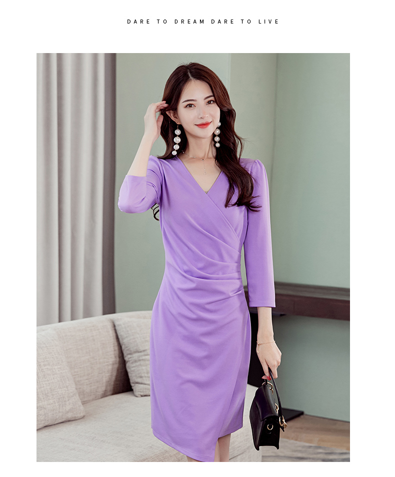 黛 2018 thu đông 2018 phiên bản mới của Hàn Quốc với kích thước lớn là thời trang mỏng giản dị 	váy nhún phần eo	