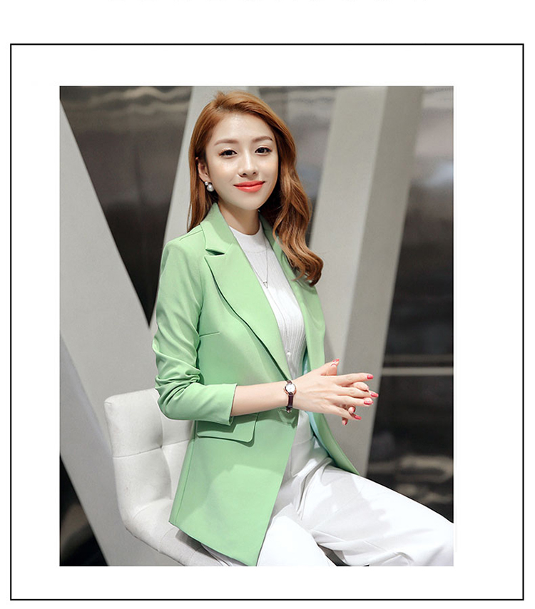黛 2018 xuân hè mới của phụ nữ phiên bản Hàn Quốc của xu hướng thời trang nhỏ phù hợp với áo khoác dài tay màu đơn giản áo cardigan nữ