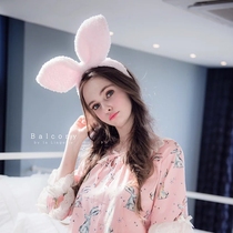 Sukis new cute rabbit ear headband for adults and children contains soft steel wire that can be styled black and white pink