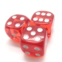Dice Bar KTV Texas Poker size 18 acrylic red transparent dice colour son thrower griddle