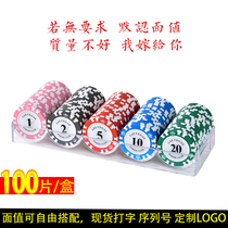 Texas Poker Chip Coin Bagle Black Jack Transparent Cartridges Cap Chips Points Coin Chess room with chips