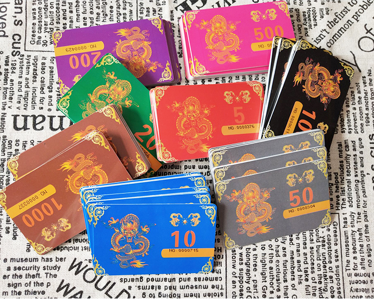 Mahjong Chip Card Phòng cờ vua Mahjong Máy Poker Card Non-chip Thẻ PVC vuông Thẻ nhựa dày - Các lớp học Mạt chược / Cờ vua / giáo dục bộ cờ vua cỡ lớn