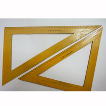 Tianjin Teaching Wooden Triangle Plate Teaching Wooden Triangle Ruler 50cm Right Angle Beveled Angle Triangle board Set of two black