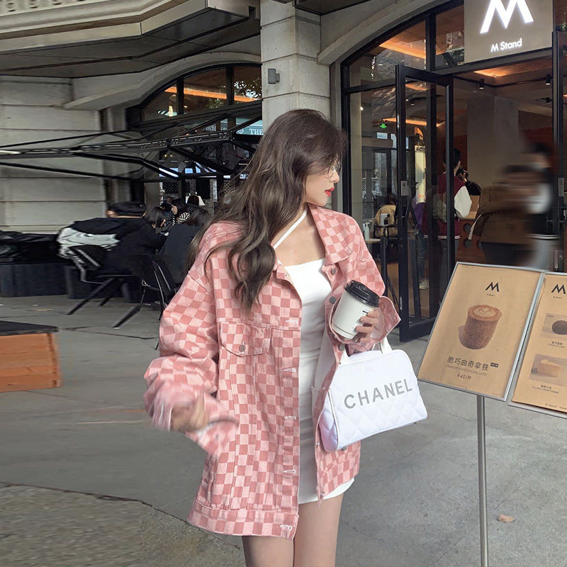 Big size women's dress 2022 Spring fit new fat sister mm Microfat wearing a hitch Street Aging Foreign Pie Loose Denim Jacket