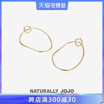 European and American minimalist metal geometric pendant big ring ring earrings female niche design advanced sense exaggerated unique earrings