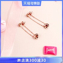 JOJO earrings female Korean personality Joker earrings cold wind earrings Net red with super Fairy earrings simple temperament