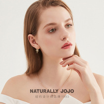 JOJO eight six-star earrings 2021 New Tide temperament earrings 18K gold niche design sense earrings female