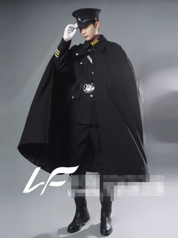 Republic of China Sergeant Men's Cape Woolen Full Set Loose Script Mystery Performance Photo Studio  2025 New Style