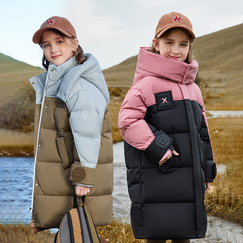 Authentic Balapin Girls' down Jacket 2025 New Model Children's Mid-Length Thickened Winter Coat for Girls