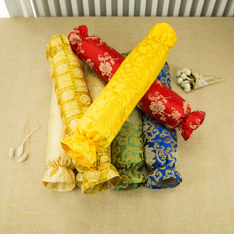 Cylindrical candy cervical pillow repair cervical spine patients dedicated round neck pillow buckwheat shell hard pillow core for adults