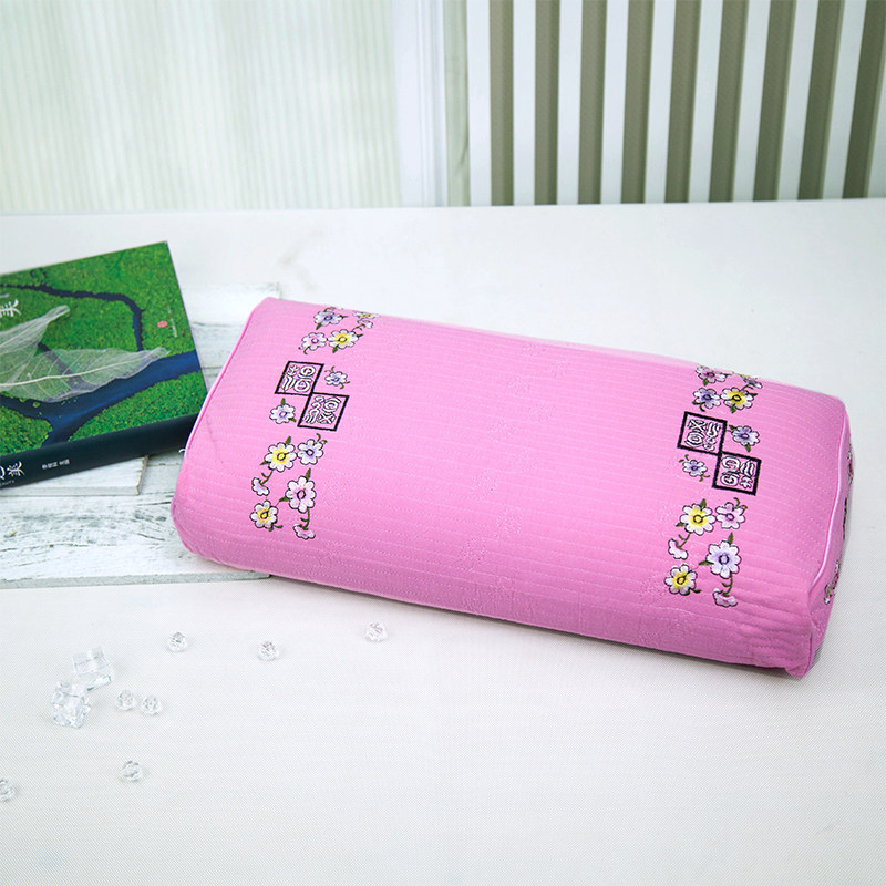 Cotton Washed Cotton Quilted Embroidered Buckwheat Shell Leather Pillow For Adult Students Cervical Spine Sleeping Square Pillow Core Can Be Removed And Washed