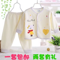 Quần áo sơ sinh tu sĩ quần áo cotton mùa thu quần áo mùa thu bé sơ sinh quần lót trẻ sơ sinh 0-1 quần áo bộ cotton giấy cho bé