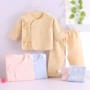 Quần áo sơ sinh tu sĩ phù hợp với quần áo cotton mùa thu đông bé sơ sinh quần lót trẻ sơ sinh 0-3 tháng quần áo áo giữ nhiệt bé gái