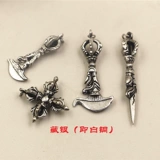 Подлинные ювелирные украшения непала чистая медь, тибетская серебряная пять демонов крест ваджраяна, подвеска DIY