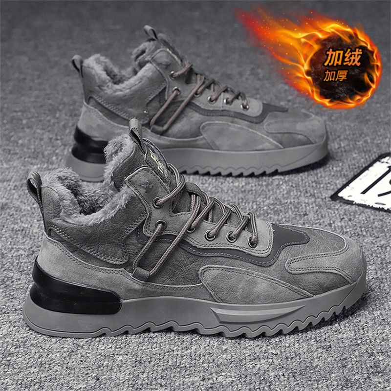 Men's shoes 2020 new winter casual canvas high fashion plus velvet cotton shoes Joker Sports Board shoes autumn trendy shoes