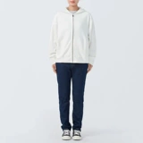 MUJI женская махровая толстовка с капюшоном на молнии, женская куртка с длинными рукавами, весенне-осенняя женская одежда