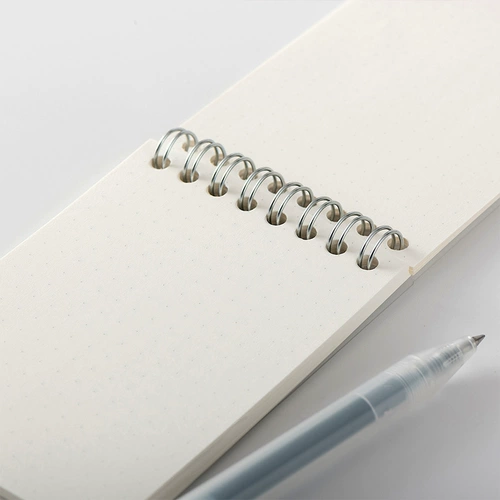 Блокнот MUJI с двойным кольцом в полипропиленовой прозрачной обложке для предшкольного сезона