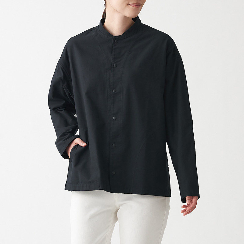 No Inprint Good Pink MUJI Men and women General cotton washed Oxford Neckline Wide Version Shirt without Gender Men and Men