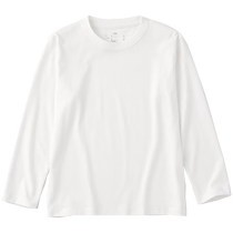 Muji MUJI big childrens round neck long-sleeved T-shirt bottoming shirt childrens clothing