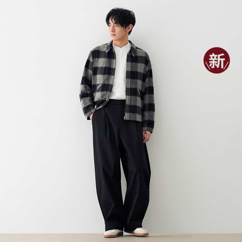 Muji Men's Flannel Zip-Up Shirt Jacket Men's Outerwear 2026 Autumn New Product Muji Men's Flannel Zip-Up Shirt Jacket Men's Outerwear 2026 Autumn New Product