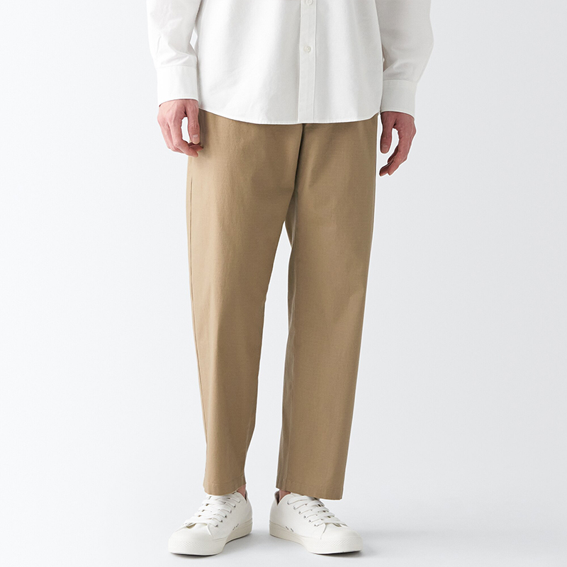 Unprinted fine MUJI Men Cotton Mixed Light Pants Pants Pants Pants Leisure pants