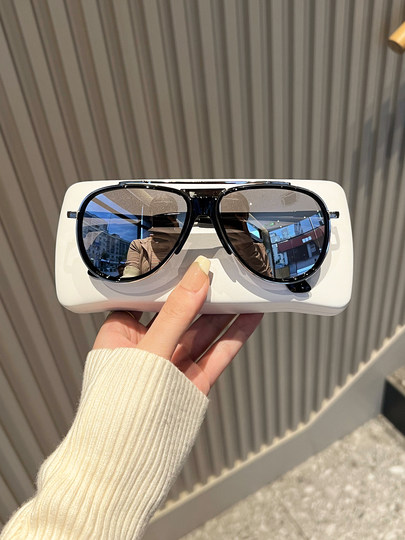 Gafas de sapo retro para hombre y mujer, mismo estilo, gafas de sol personalizadas de doble puente, conducción moderna, gafas de sol anti-UV, montañismo