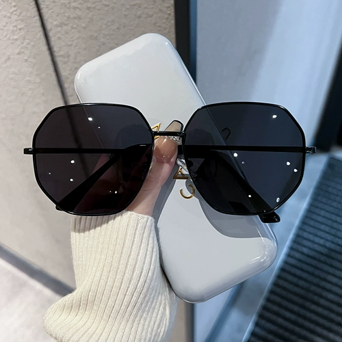 Прозрачные синие солнцезащитные очки подходит для мужчин и женщин, большой размер, по фигуре