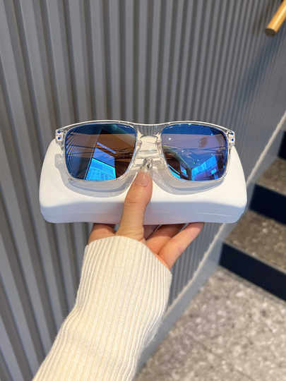 Fishing Lure Sunglasses for Men, High-Definition Polarized, Anti-Uv, Colorful Reflective Sunglasses, Trendy Outdoor Mountaineering and Cycling