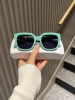 Retro Square Pink Sunglasses for Women, White-Enhancing, Versatile for Outings, Sun Protection, Uv Protection, Popular on the Internet, Makes the Face Look Smaller