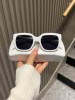 Retro Square Pink Sunglasses for Women, White-Enhancing, Versatile for Outings, Sun Protection, Uv Protection, Popular on the Internet, Makes the Face Look Smaller