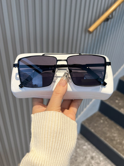 Double-Beam Sunglasses for Men, High-End, Stylish, Cool, Pilot Sunglasses for Women, Driving, Uv Protection